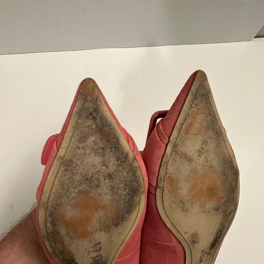 SAM EDELMAN Sonja Suede Leather Buckle Flats in Baltic Pink Size 9.5 - Picture 8 of 14